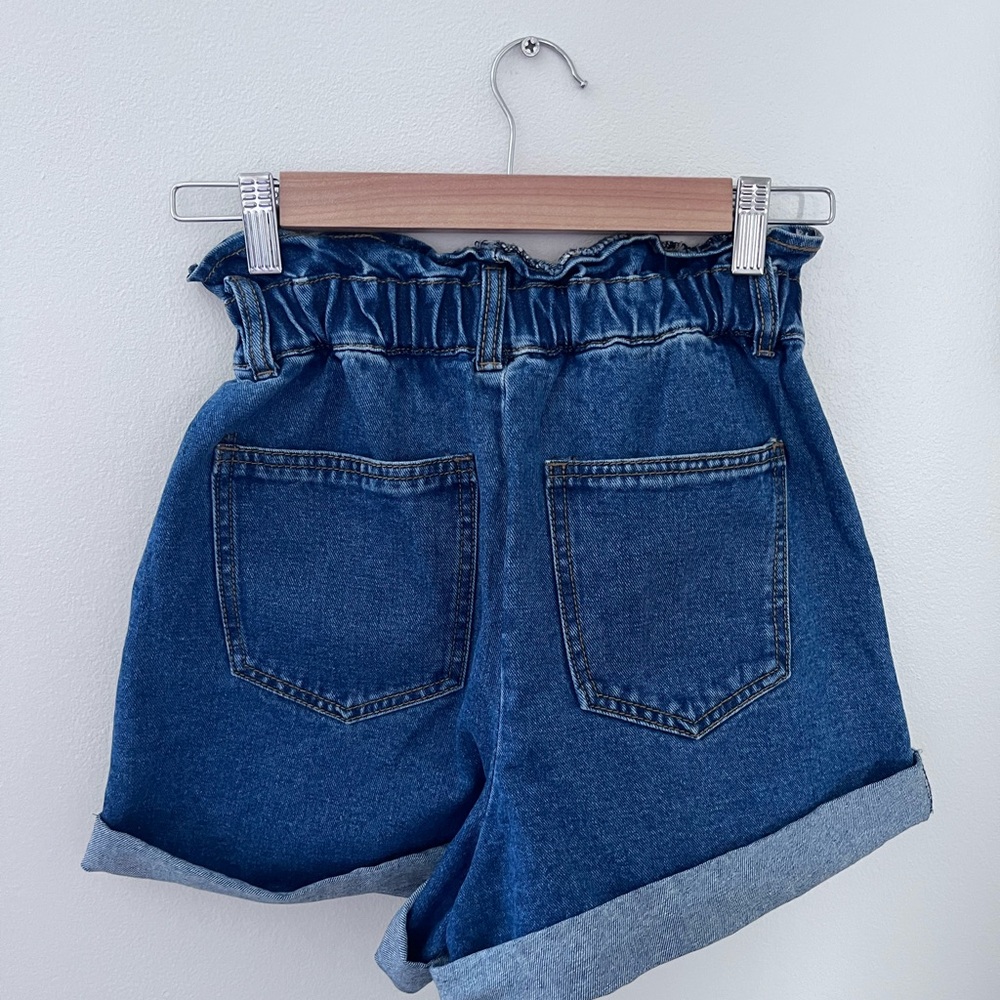 Forever 21 High Waist Blue Denim Shorts - Picture 4 of 5